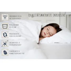 Kids Collective Babybett 70x140 umbaubar mit Matratze, Gitterbett Kinderbett höhenverstellbar & herausnehmbare Sprossen optional mit Schublade | weitere Größe: ... - Weiß