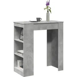 vidaXL Bartisch mit Regal 95 x 47 x 103,5 cm Betongrau