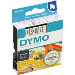 Dymo Originalband 43613  schwarz auf weiß  6mm x 7m