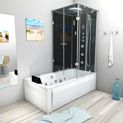 Whirlpool Wanne Duschtempel Dusche Duschkabine K05-L33-WP 180x90 cm ohne 2K Scheiben Versiegelung