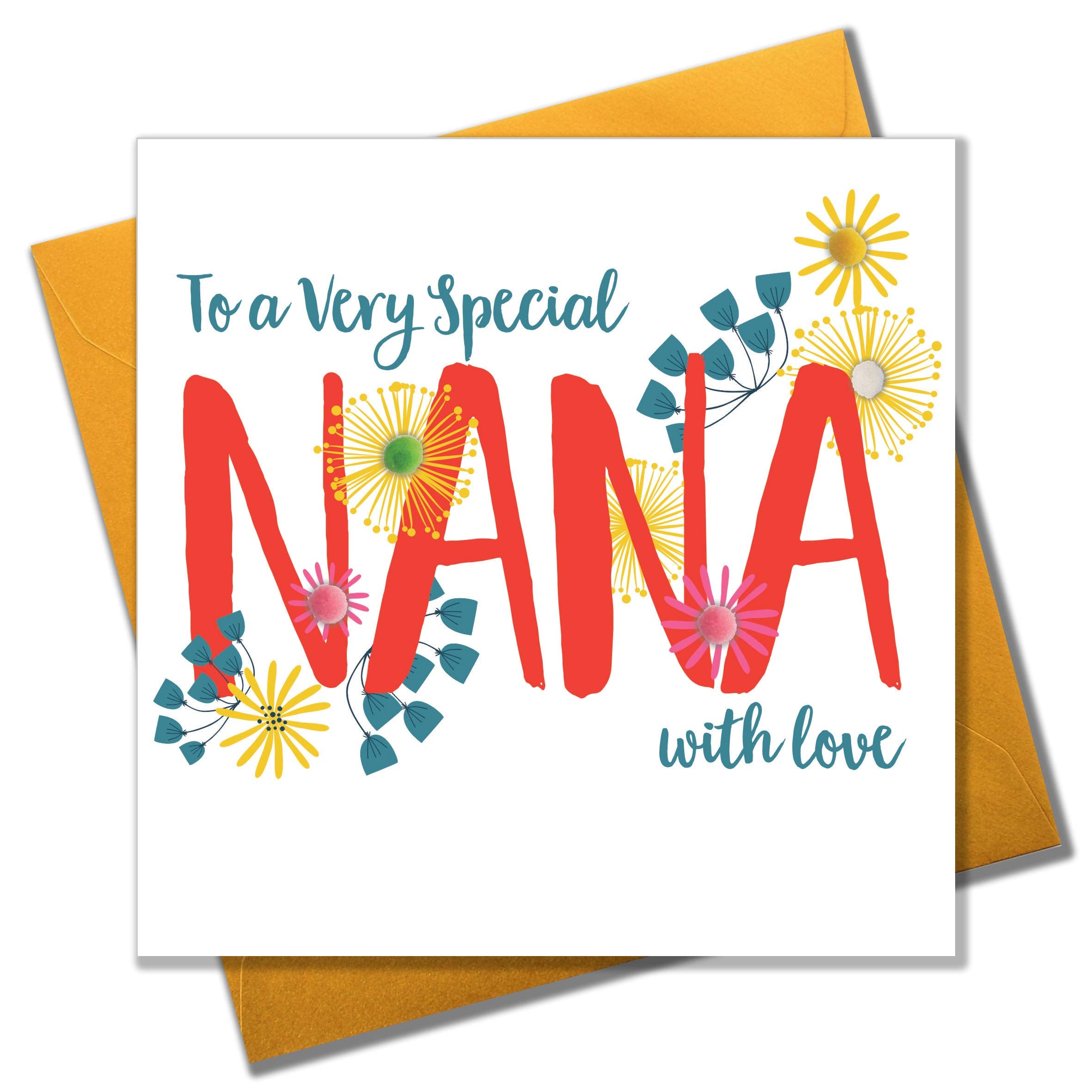 Pom Pom "To A Very Special Nana, mit Love" Grußkarte