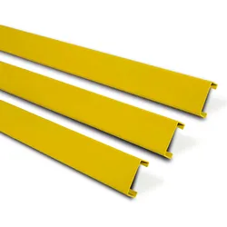 PROREGAL Rammschutz-Planke | HxBxT 10x200x4cm | Kunststoffbeschichteter Stahl | Gelb