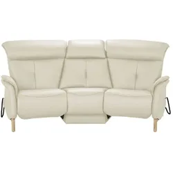 Einzelsofa Leder  4708 , beige , Maße (cm): B: 216 H: 97 T: 119