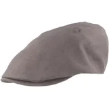 Breiter Herren Schiebermütze Flatcap Schirmmütze 100% Leinen, Futter 100% Baumwolle Leicht & Bequem Grau meliert fein 65 - 65