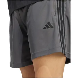 adidas Workout Essentials Base 3 Stripes Pique 7" Sport-Shorts Grey Five/Black S