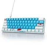 SOLIDEE mechanische Gaming Tastatur 60 Prozent,61 Tasten kompakte mechanische Tastatur RGB Hintergrundbeleuchtung,60% Prozent Tastatur mechanisch QWERTY,Roter Schalter für Win/Mac PC Laptop(61 Blue)