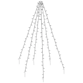 Spetebo LED Weihnachtsbaum Überwurf - mit 6 Strängen á 2,08m - 192 Led in warm weiß Lichterkette Netz Tannenbaum Beleuchtung innen außen