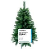 RS Trade 1101 120 cm Weihnachtsbaum PVC künstlich (Ø ca. 76 cm) mit 446 Spitzen - Preis-LEISTUNGSSIEGER - Schnellaufbau Klappsystem, schwer entflammbar, unechter Tannenbaum inkl. Metallständer