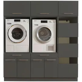 laundreezy Mehrzweckschrank-Set »LAUNDREEZY LDSK11«, grau