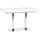 Möbel Kraft Kris 80 x 75 x 120-200 cm weiß