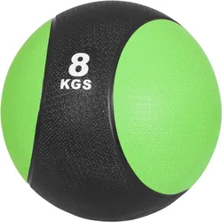 Medizinball aus Gummi 1 - 10 kg GRÜN|SCHWARZ 8kg