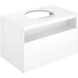 Keuco Stageline Waschtisch-Unterschrank 32865970000 80 x 55 x 49 cm, Dekor Vulkanit, Glas Vulkanit satiniert, ohne Elektrik, Hahnlochbohrung rechts