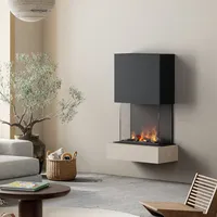 muenkel design Como [Elektrokamin Opti-myst]: Jura (Schiefer beige) - Schwarz