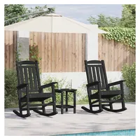 vidaXL Schaukelstuhl 70 x 92 x 108 cm schwarz 2 St.