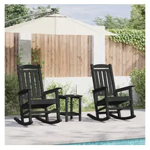 vidaXL Schaukelstuhl 70 x 92 x 108 cm schwarz 2 St.