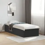 HEFZGDB Bettgestell Schwarz 90x190 cm Holzwerkstoff Jugendbett Bed Frame Familienbett Einzelbetten für Herberge Gästezimmer Schlafzimmer Wohnbereich
