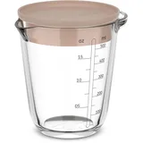 Mepal Messbecher Chef It Glas 500 ml mit Deckel - chalk