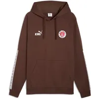 Puma FC St. Pauli King Herren Kapuzensweater, braun M