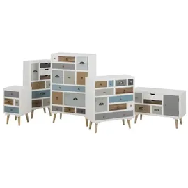 VCM Nachtschrank Thames 36 x 30 x 59 cm Weiß