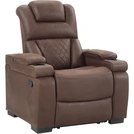 Atlantic Home Collection Relaxsessel Faris Federkern 95 x 110 x 98 cm Braun mit Getränkehalter und Staufach