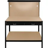 MONSTER SHOP Werkbank mit Lochwand, Schublade Licht - Schwarz