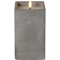 Star Trading LED-Wachskerze 17 cm grau