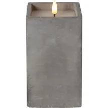 Star Trading LED-Wachskerze 17 cm grau