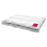 HANSKRUCHEN GmbH HANSKRUCHEN Rubin Daunendecke 155x200 cm Medium 100% Daunen waschbar Allergiker Bettdecke atmungsaktiv Kassettendecke weiß - Weiß