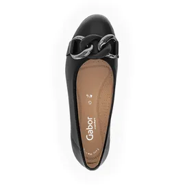 Gabor comfort Ballerina schwarz Glattleder 72.625.27 für Damen, schwarz, Größe 37 1⁄2 EU 4,5 UK