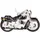 Brubaker Motorrad Schwarz Silber - Handbemalte Weihnachtskugel aus Glas - Mundgeblasener Christbaumschmuck Figuren Lustig Deko Anhänger Baumkugel - 12,8 cm