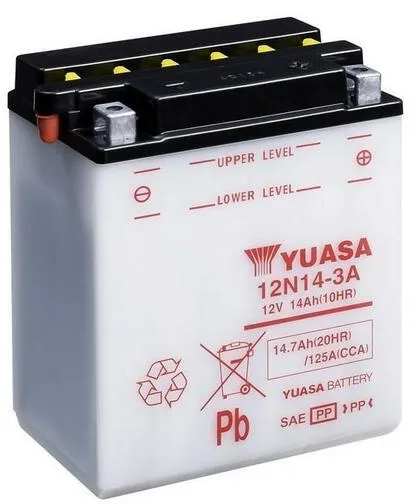 YUASA YUASA conventionele YUASA batterij zonder zuur pack - 12N14-3A Batterij zonder acid pack