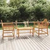 vidaXL Gartenstühle 91 x 62 x 94 cm teak 2er Set