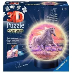 RAVENSBURGER 11843 3D-Puzzle Nachtlicht - Pferde am Strand