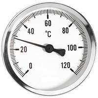 PLUMBING4HOME 63mm 0-120C Thermo Wasser Öltemperaturanzeige 1/2 Zoll Heckeinstieg Thermometer