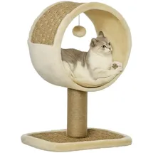PawHut Katzenkratzbaum Klein 40 x 30 x 56 cm Khaki+Hellbraun