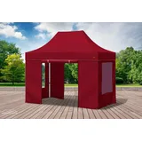 Faltpavillon Faltzelt Pavillon 3x2 Bordeaux Gartenzelt Klappzelt Wasserdicht