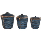 DKD Home Decor körbe Set, Rattan, Estándar