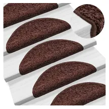 vidaXL Stufenmatten 10 Stk. 56x17x3 cm Braun