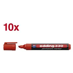 edding 330 Permanentmarker rot 1,0 - 5,0 mm, 10 St.