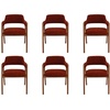 JVmoebel Stuhl Modern Esszimmermöbel Designer Luxus 6x Stühle Mobiliar Neue Stühle, Made In Europe braun