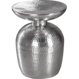 FineBuy Beistelltisch Sophia (36 x 36 x 36 cm Tisch Alu Couchtisch + 36,5 46 36,5 Aluminium Silber
