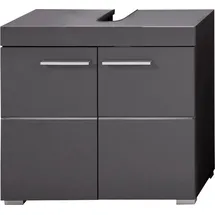 trendteam Waschbeckenunterschrank Amanda 60 x 56 x 34 cm Agave Grau Hochglanz