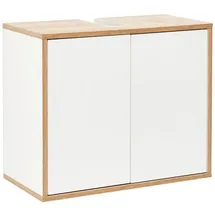 Fackelmann Waschbeckenunterschrank Finn 60 x 50 x 30,5 cm Weiß