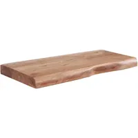FineBuy Wandregal 40 cm x 4 cm x 26 cm Braun