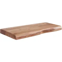 FineBuy Wandregal 40 cm x 4 cm x 26 cm Braun