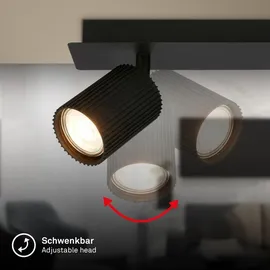 Briloner Deckenlampe 2-flammig schwenkbar 32 x 7 x 9 cm Schwarz