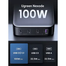 UGREEN Nexode 100W Desktop Charger Universal, Dark Gray