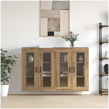 vidaXL Wandmontierte Schränke 2 pcs Artisan-Eiche 69,5 x 34 x 90 cm
