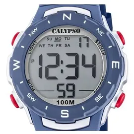 Calypso K5801/5 35 mm Kunststoffgehäuse Blau Silikonarmband Blau