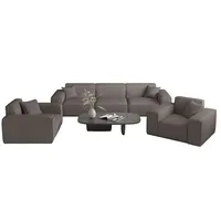 Fun Möbel Sofaset Designersofa CELES PREMIUM 3-1-1 in Stoff Scala Taupe - Beige